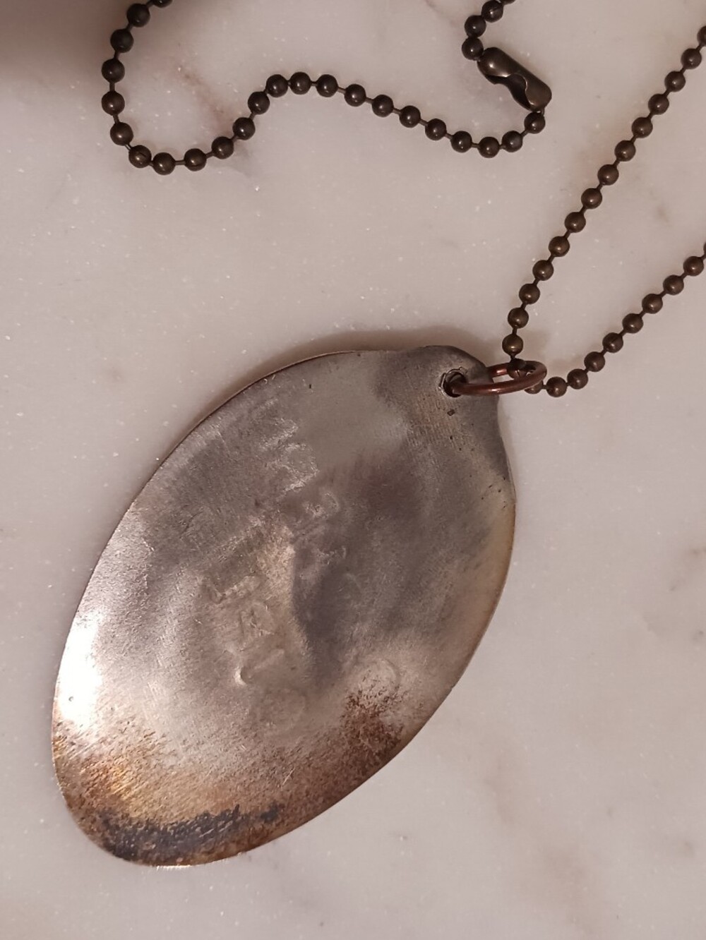 Handmade Southern Girl Cross Charm Spoon Pendant Dog Tag Necklace - Picture 4 of 6